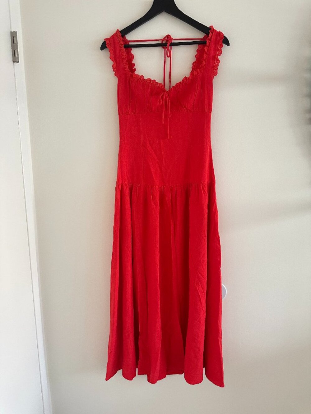 NWT Petal & Pup Joann Midi Dress in Red (Size 6)